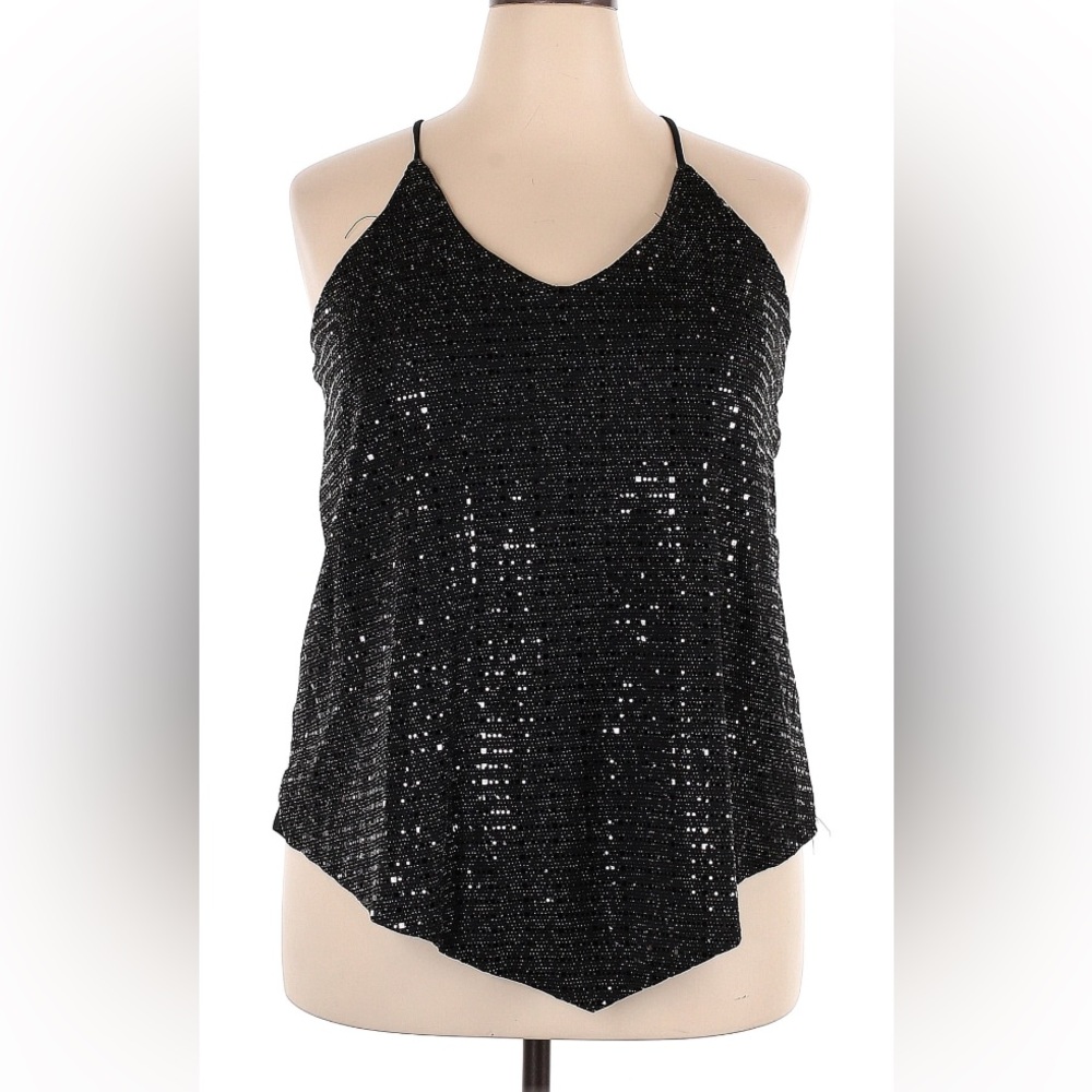 Black Sequin Women's Top
